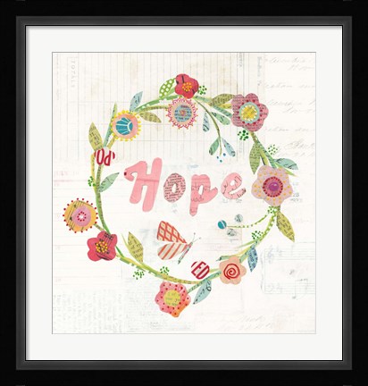 Framed Wreath Inspiration II Print