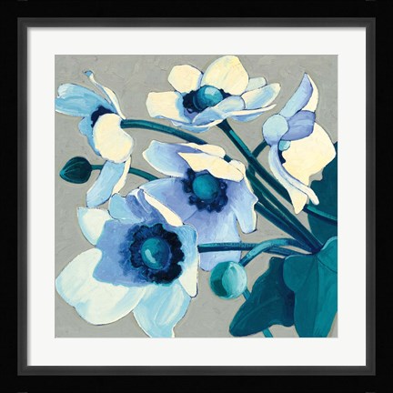 Framed Anemones Japonaises III Print