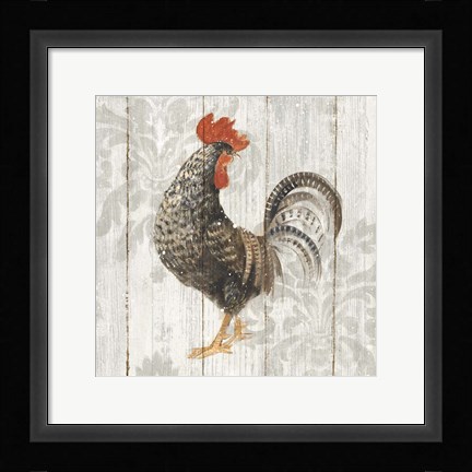 Framed Farm Friend II on Barn Board Print