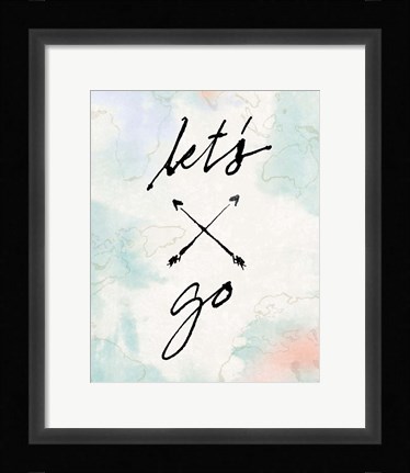 Framed Mapped Shorelines III Color Print