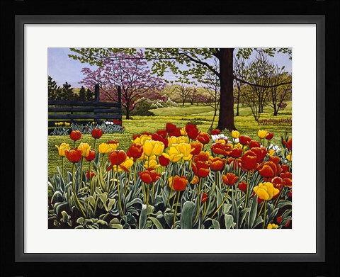 Framed Tulip Garden Print