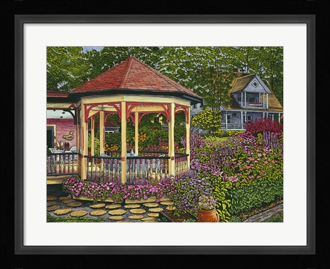 Framed Gazebo At Chautauqua Print