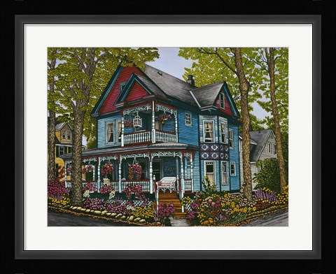 Framed Hollyhock House Print