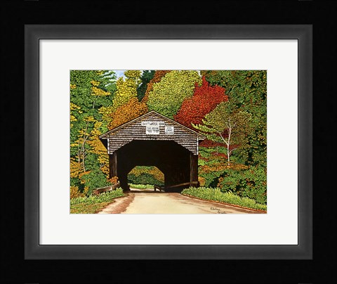 Framed Swiftwater Bridge - Bath, Nh Print