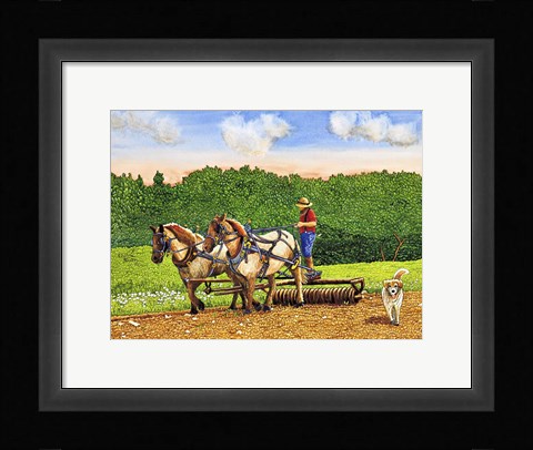 Framed Working The Land Print