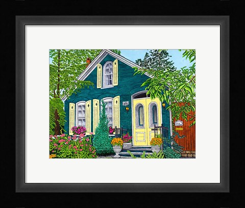 Framed Buffalo Garden Walk I Print