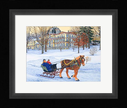 Framed Chautauqua - One Horse Sleigh Print