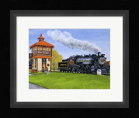 Framed Engine #90 At The Switch Tower, Strasburg Pa Print
