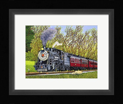 Framed Engine #90 II, Strasburg, Pa Print
