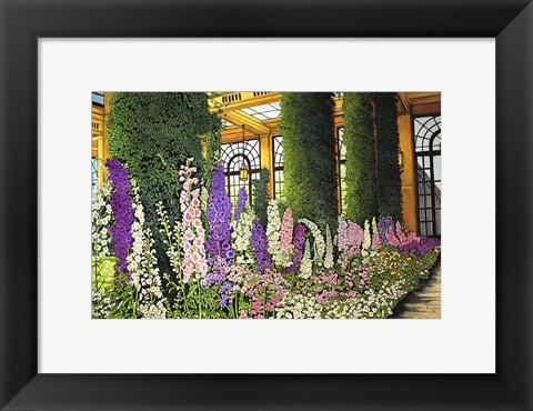 Framed Longwood Gardens - Delphinium, Pennsylvania Print