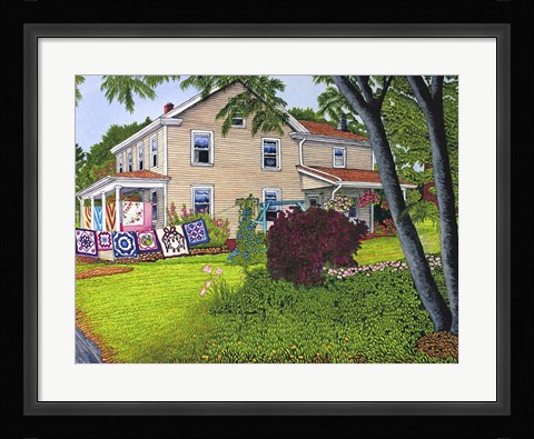 Framed Quilts Six On A Line, Lancaster Pa Print