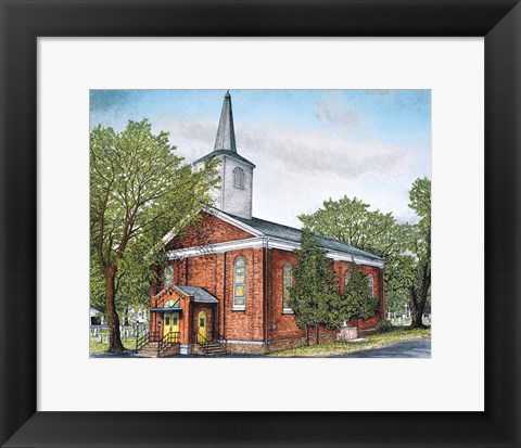 Framed Saint Mary's Church - Eden, Ny Print