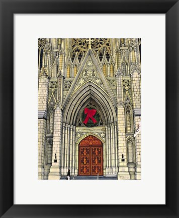 Framed Saint Patrick's Cathedral, New York, Ny Print