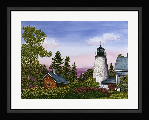 Framed Dice Head Lighthouse Print