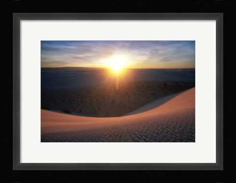 Framed Curved Dune Spot Removed Print