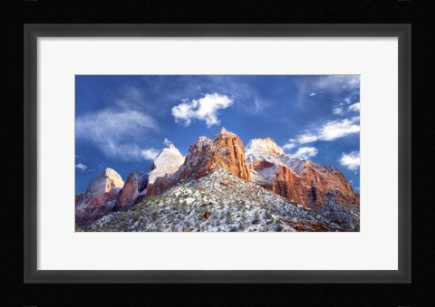 Framed Zion Mountain Clouds Print