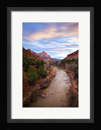 Framed Zion River Vert Print