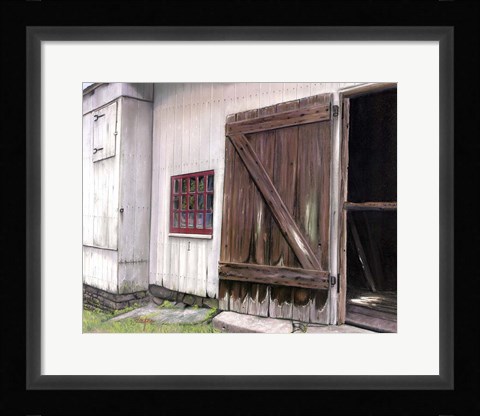 Framed Old Barn Door Print