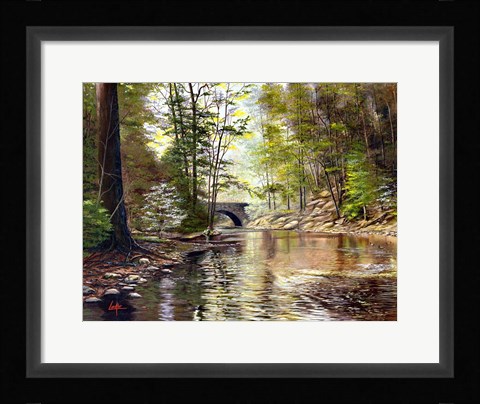 Framed Stone Bridge Print