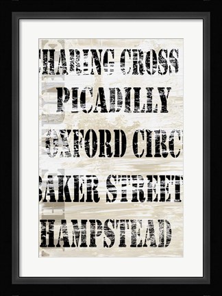 Framed Over and Under London Transit Print