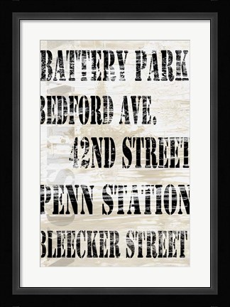 Framed Over and Under NYC Transit Print