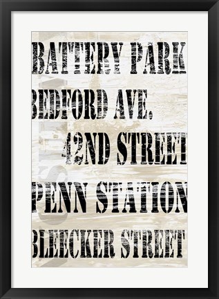 Framed Over and Under NYC Transit Print