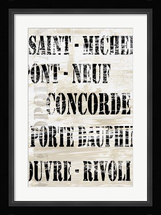 Framed Over and Under Paris Transit Print