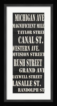 Framed Chicago Streets Print