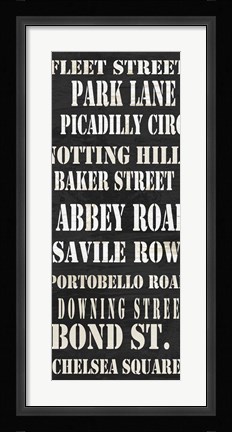 Framed London Streets Print