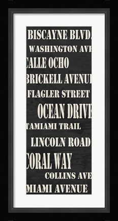 Framed Miami Streets Print