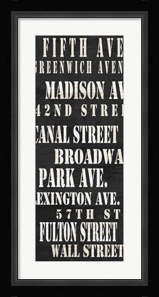 Framed NYC Streets Print