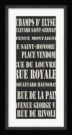 Framed Paris Streets Print