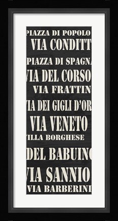 Framed Rome Streets Print