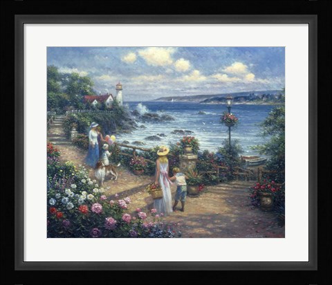 Framed Seaside Stroll Print