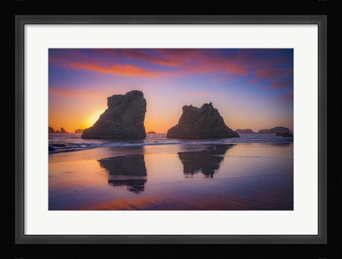 Framed Bandon Sunset Print