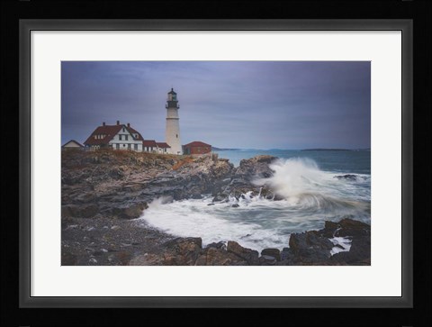 Framed Cape Elizabeth Storm Print
