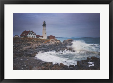 Framed Cape Elizabeth Storm Print
