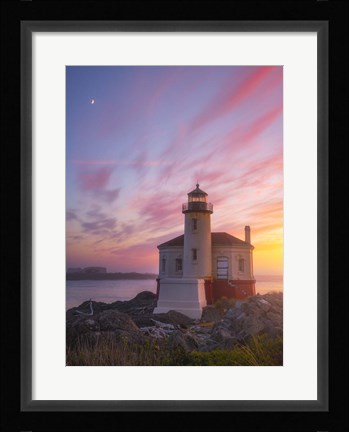 Framed Lighthouse Moon Print