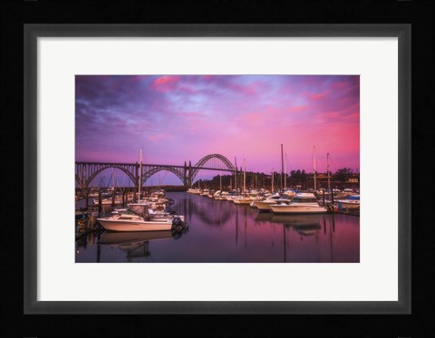 Framed Yaquina Bay Sunrise Print