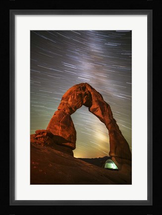 Framed Delicate Arch Star Trails Print