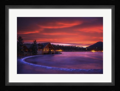 Framed Everygreen Lake Sunrise Print