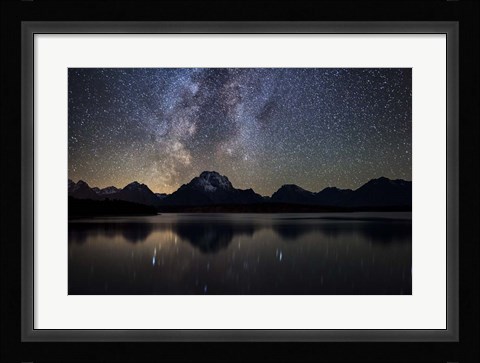 Framed Jackson Lake Milky Way Print