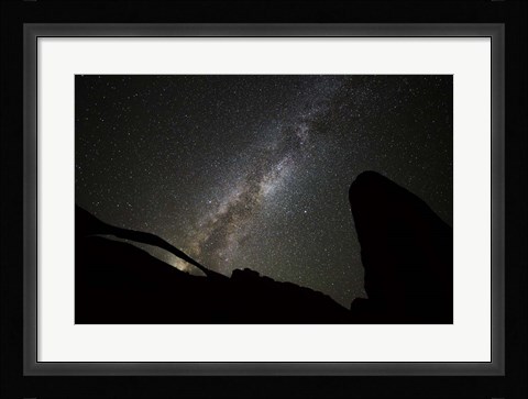 Framed Landscape Arch Milky Way Print