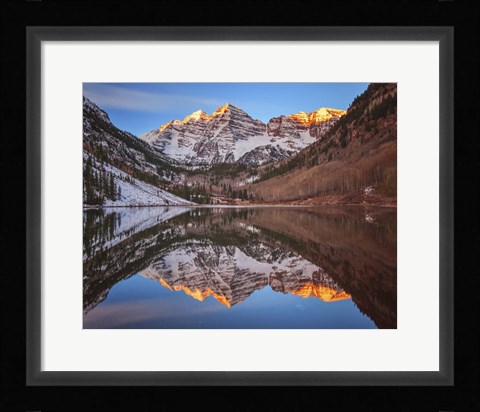 Framed Maroon Bells Alpenglow Print