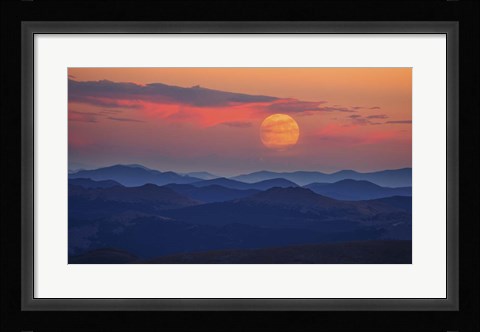 Framed Supermoon at Sunrise Print