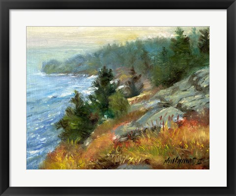 Framed White Head, Monhegan Island, Maine Print