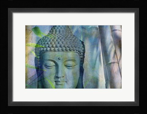Framed Budha with Bamboo Print
