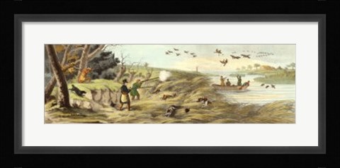 Framed Wild Duck Shooting Print
