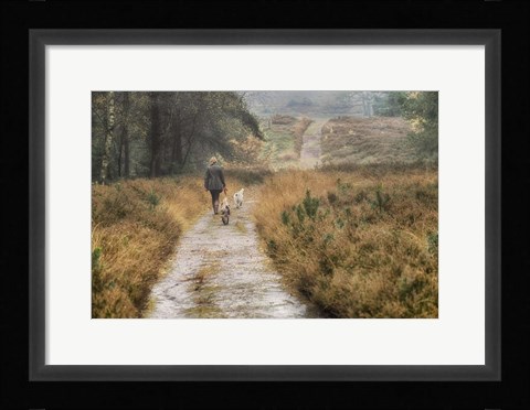 Framed Walking the Dogs Print
