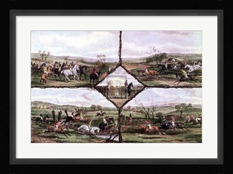 Framed Steeple Chase Incidents (5 Up) Print